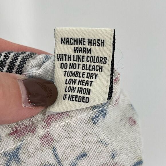 Dylan Edan Shorts Elastic Waist Drawstring 100% Cotton Women XS White Blue Mauve - Picture 5 of 5